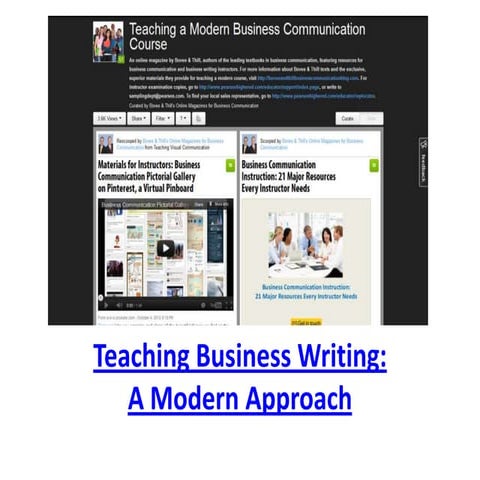 Teaching Business Writing: New Research, Class Handouts, and Multimedia