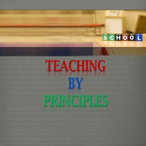 Teaching by principles