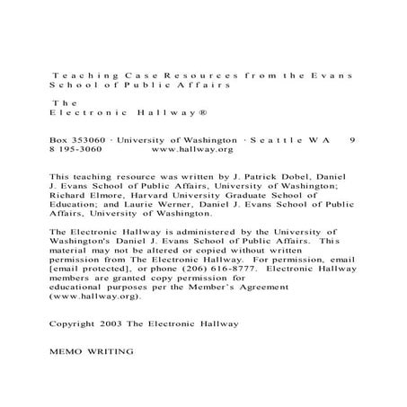  T e a c h i n g  C a s e  R e s o u r c e s  f r o m  t h e  