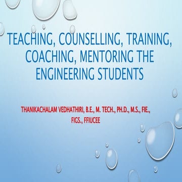 Teaching, counselling, coaching, mentoring the | PPT