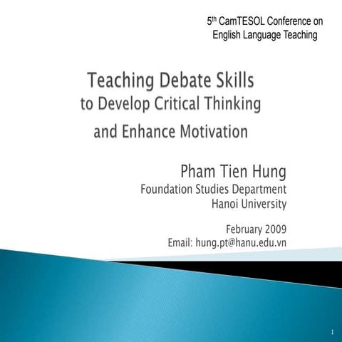 Teaching debate skills