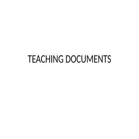 TEACHING DOCUMENTS.pptx syllabus lesson plans | PPTX