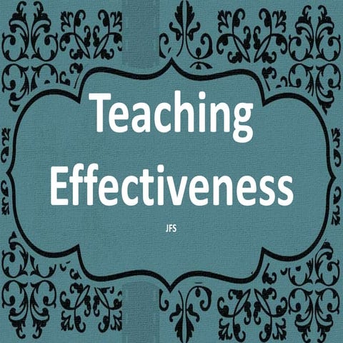 Teaching Effectiveness