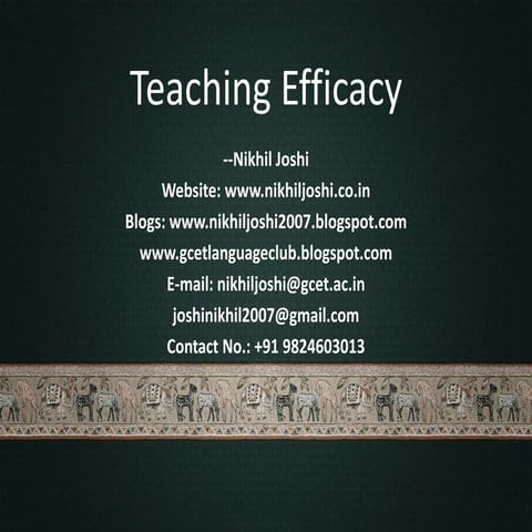 Teaching efficacy