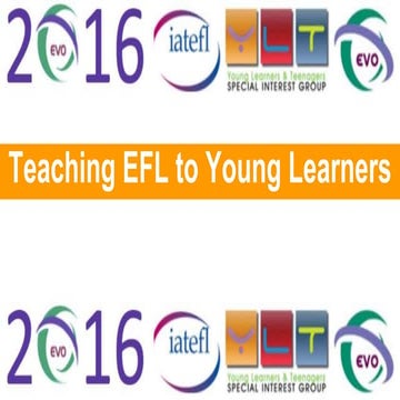 Teaching EFL to Young Learners EVO16