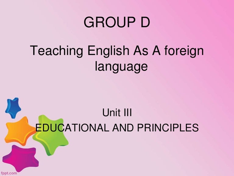Teaching English As A Foreign Language Teaching English As A Foreign Language