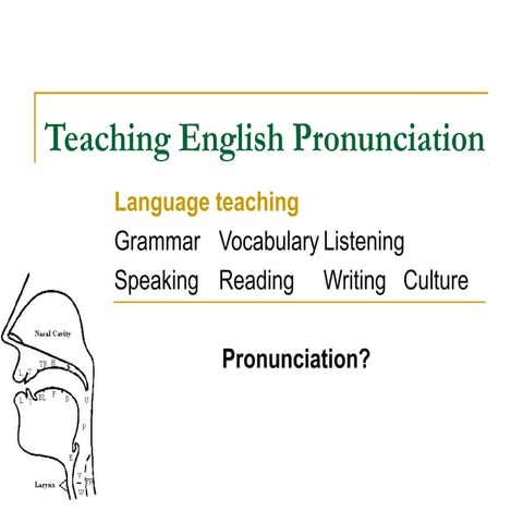 Teaching english pronunciation