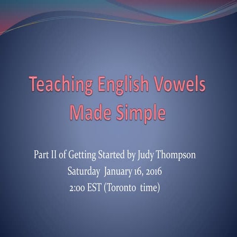Teaching English Vowels Made Simple