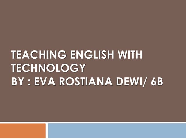 Use of ICT for teaching skills in English writing