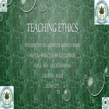 Professional Teaching ethics