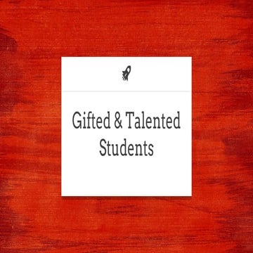 Gifted and talented students