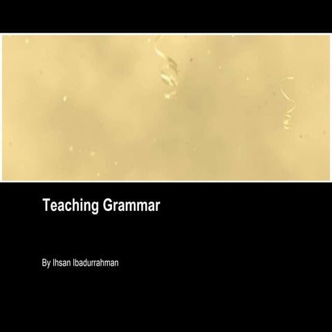 Teaching grammar