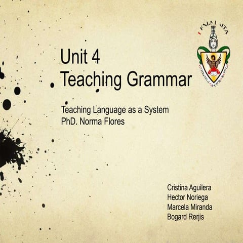 Teaching grammar final