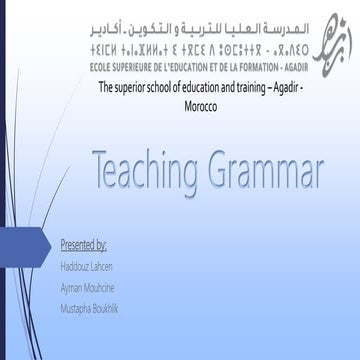 Teaching grammar