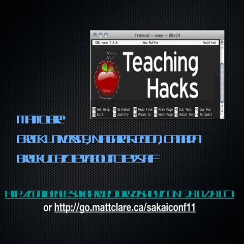 Teaching hacks