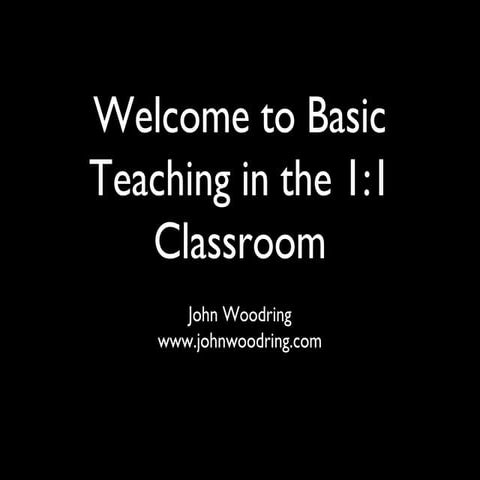 Teaching in a 1:1 Classroom