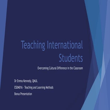 Teaching international students
