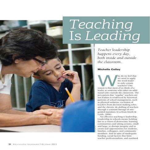 Teaching is leading