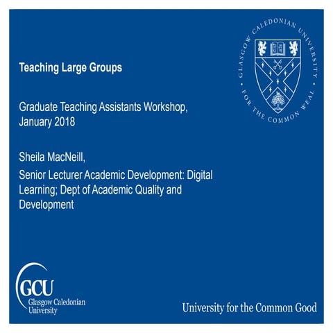 Teaching large groups