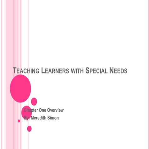 Teaching learners with special needs meredith simon