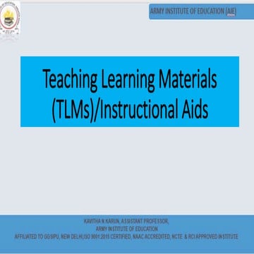Teaching Learning Materials