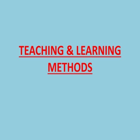 Teaching & Learning methods.ppt