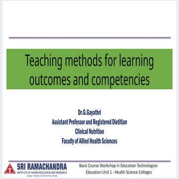 Comprehensive Teaching Methods for Effective Learning Outcomes and ...