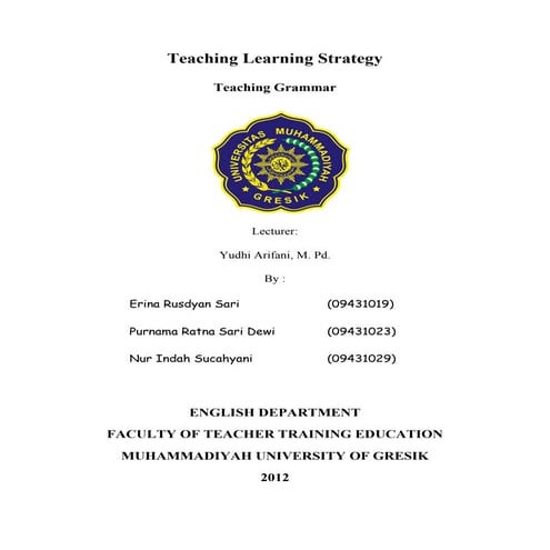 Teaching learning strategy