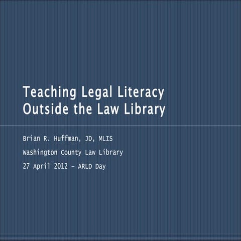 Teaching Legal Literacy.2012