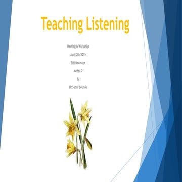 Teaching listening meeting april 2th  2015