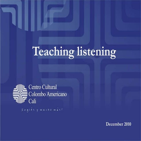 Teaching listening 