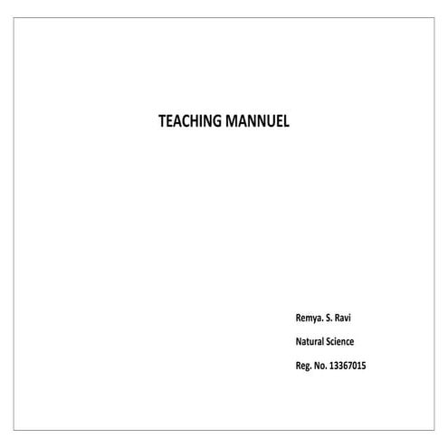 Teaching mannuel