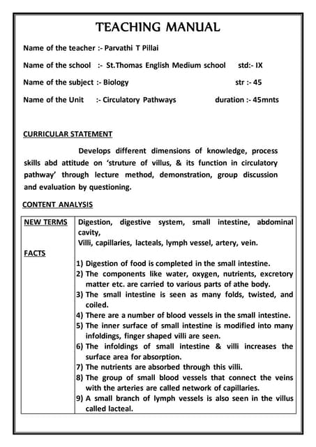 Teaching manual | DOCX