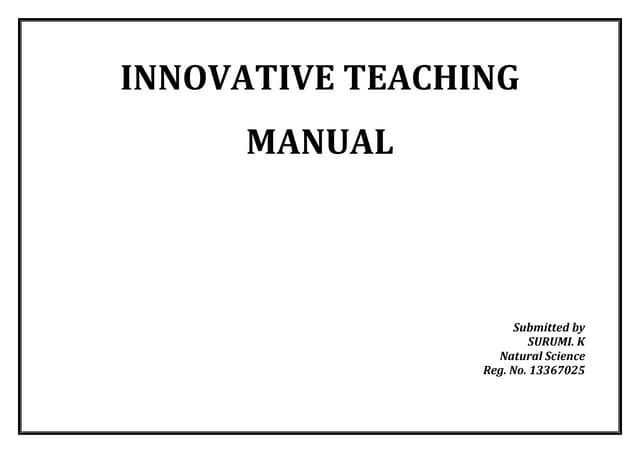Teaching manual of surumi. k