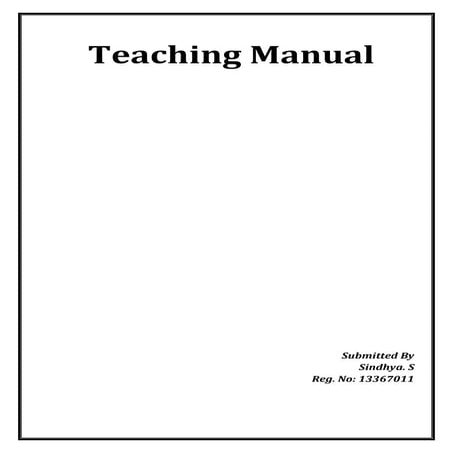 Teaching manual sandhy. s