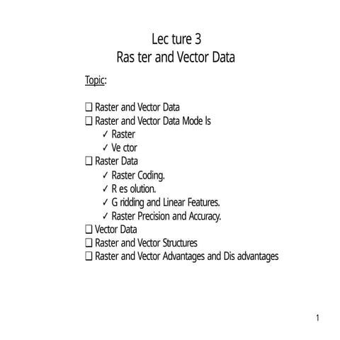 Raster data Model GIS new presentation.ppt