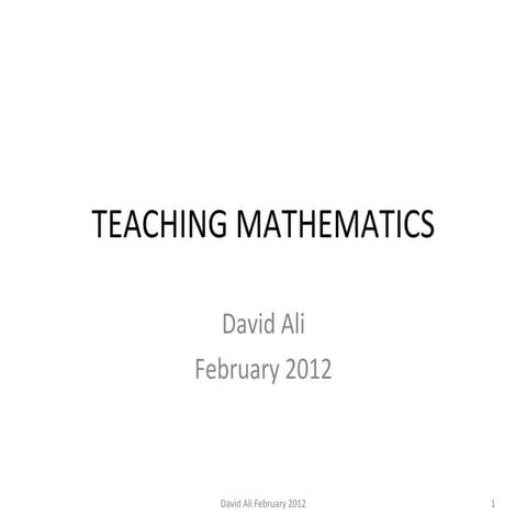 Teaching Math