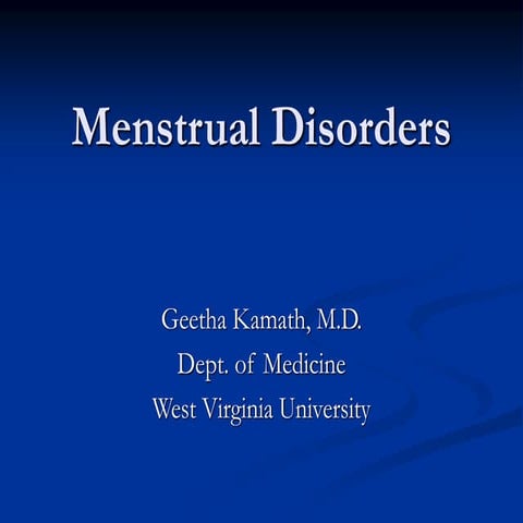 MENSTRUAL DISORDER 2 ( revised and upload) .ppt
