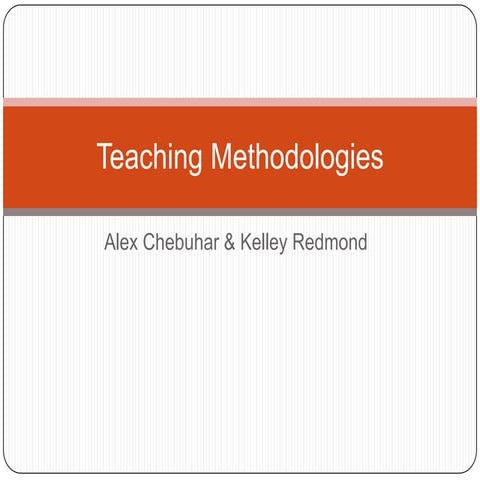 Teaching methodologies