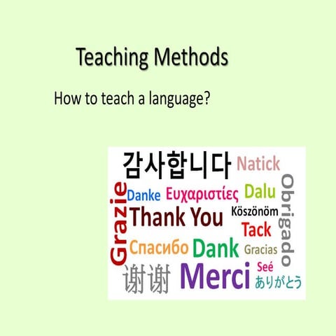 Teaching methods
