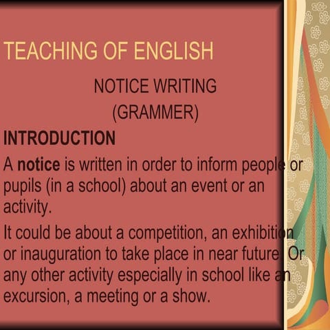 Teaching of english