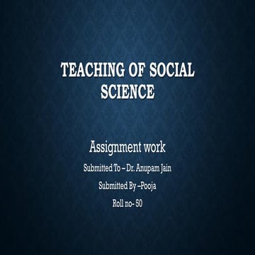 Teaching of social science