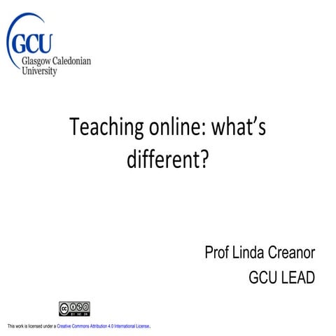Teaching Online: What's different?
