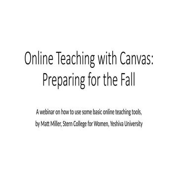 Canvas for beginners | PPTX