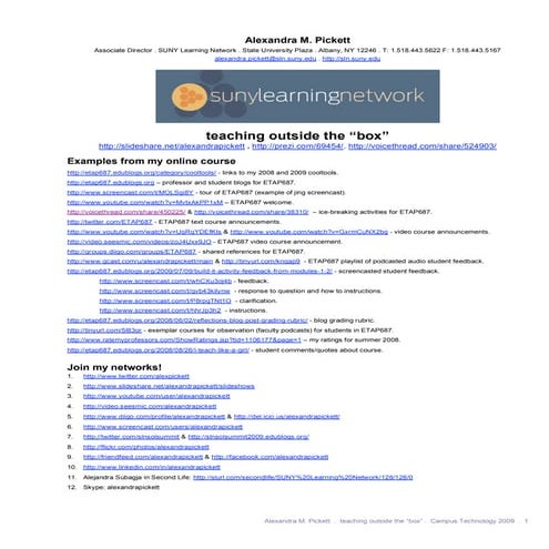 Teaching Outside The "Box" Handout