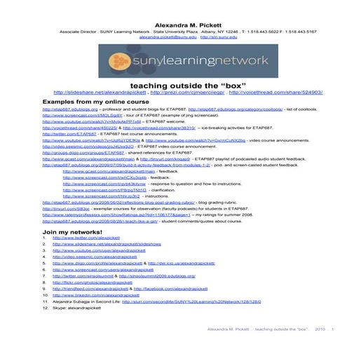 Teaching Outside The Box Handout