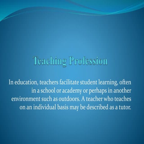 Teaching profession powerpoint