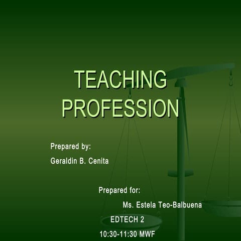 Teaching profession powerpoint