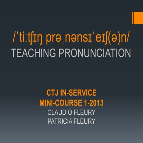 Teaching pronunciation
