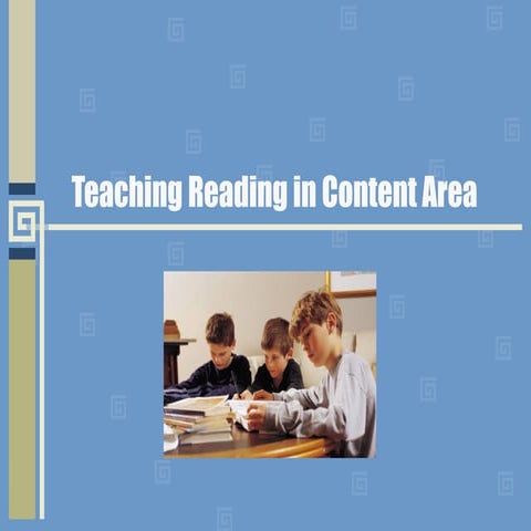 Teaching reading in content area revised